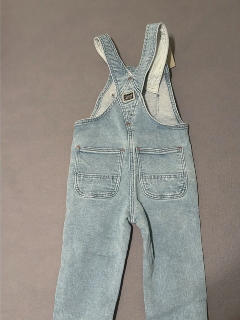 Light Wash Denim Overalls - Kids